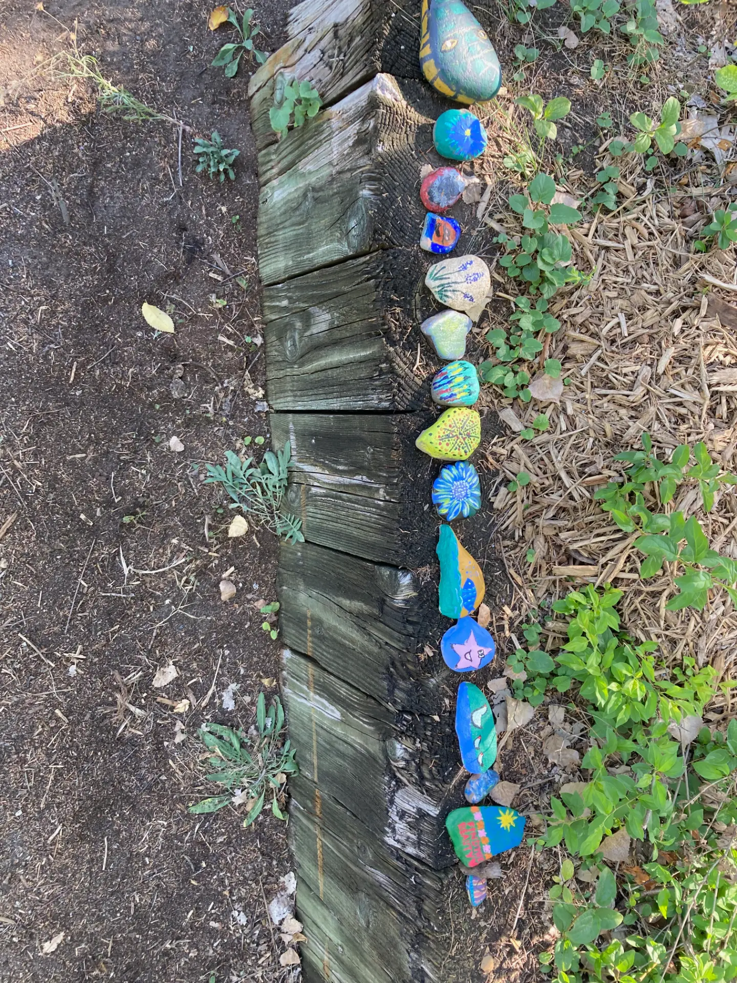 A trail of tiny treasures: hand-painted rock art by JRT