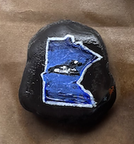A northern hello: hand-painted rock art by JRT