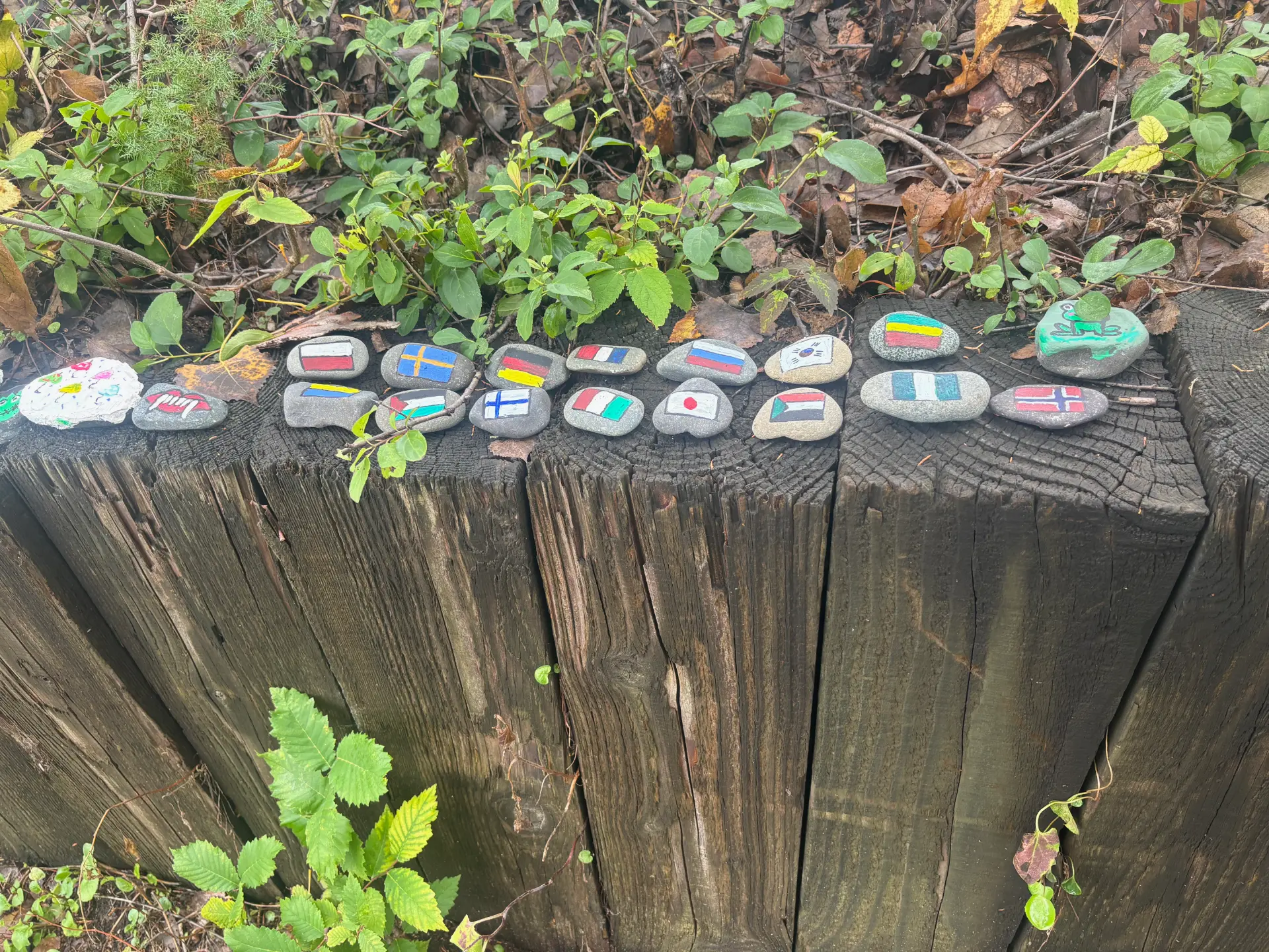 Our colorful corner of the world: hand-painted rock art by JRT
