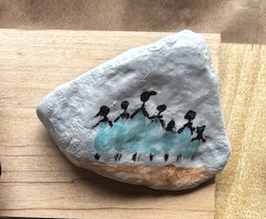 The little chorus: hand-painted rock art by JRT
