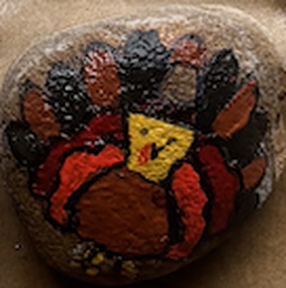 A little thankfulness: hand-painted rock art by JRT