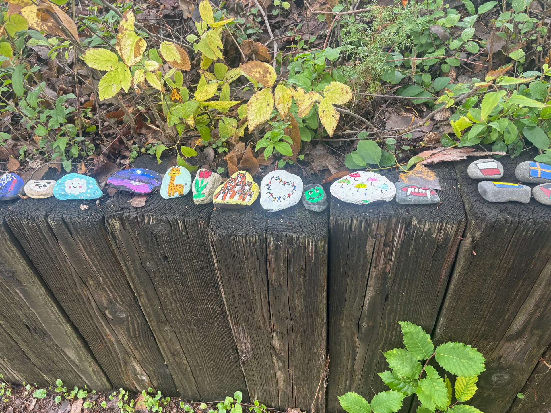 A garden of imagination: hand-painted rock art by JRT